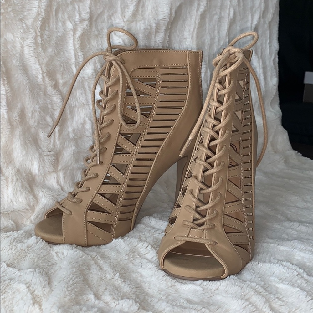 Tan Sandal Heel Shoes